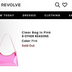 8 Other Reasons Pink Clear Bag